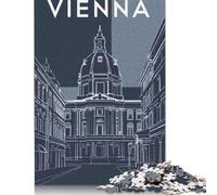 Vienna Cityscape Jigsaw Puzzles Puzzles for Adults Kids. 1000 Pieces Impossible Challenge Toy Educational Games Home Decoration for Adults& Kids Age 14 Years Up 1000pcs (38x26cm)
