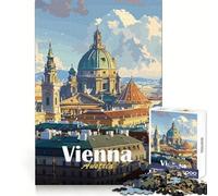 Vienna Cityscape Puzzles for Adults 1000 Piece Cognitive Boost Leisure Activity Nice Gift (38x26cm)