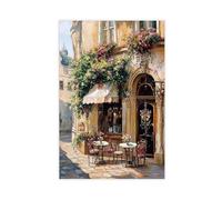Vienna Coffeehouse Art Print Canvas Poster Bedroom Decor Landscape Decor Gift 08x12inch(20x30cm)