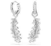 Swarovski Vienna Silver White Mixed Cuts Feather Earrings