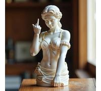 Vienna Goddess Statue With The Middle Finger Up Ornaments Spoof Goddess Statue Resin Craft Ornaments Unique Design Office Home Decoration