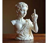 Vienna Goddess Statue With The Middle Finger Up Ornaments Spoof Goddess Statue Resin Craft Ornaments Unique Design Office Home Decoration