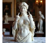 Vienna Goddess Statue With The Middle Finger Up Ornaments Spoof Goddess Statue Resin Craft Ornaments Unique Design Office Home Decoration