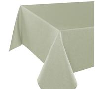 Vienna Home Tablecloth, Modern Table Linen with Stain Protection for All Year Round, Green, 140 x 280 cm
