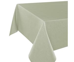 Vienna Home Tablecloth, Modern Table Linen with Stain Protection for All Year Round, Green, 140 x 280 cm