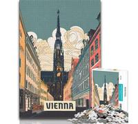 Vienna Jigsaw Puzzles for Adults Teenagers Jigsaws Puzzle,Help The Brain Exercise Addictive Toys to Cultivate Patience Great Gift 38x26cm