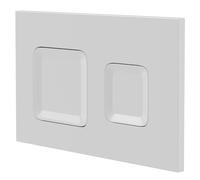Vienna Mechanical Dual Flush Plate with Square Buttons for Jesi Cistern | White | Plastic | 267mm x 170mm x 11mm