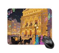 Vienna Opera House Mouse Pad Non-Slip Rubber Base Waterproof Square Gaming Mouse Pad Aesthetic Desk Mat Portable Laptop Mousepad