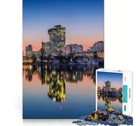 Vienna Skyline at Sunset Adults Puzzles 1000 Piece Jigsaws Recall Skill Fun High Precision Die Cut Easy to Learn Family Enjoyment (38x26cm)