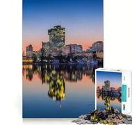 Vienna Skyline at Sunset Jigsaw for Adults 1000 Pieces Brain Memory Game Laser Cut for Flawless Fit Unique Gift for Stress Relief (50x75cm)