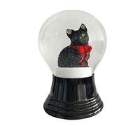 VIENNA SNOWGLOBE Real Glass Snow Globe - Almost Like Real Snow - Black Cat Design, 8 cm, 1625