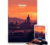 Vienna Sunset Skyline 1000-piece Puzzle for Teenagers Brain Strength Peaceful Escape Firm Interlock Joyful Xmas (38x26cm)