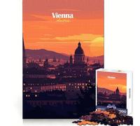 Vienna Sunset Skyline Jigsaw 1000 Pieces for Teenagers Mind Clarity Soft Distraction Perfect Lock Xmas Present (50x75cm)