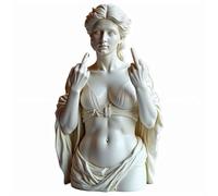Viennese Goddess Statue, Resin Venus Style Decoration Middle Finger Statue, Funny Miniature Figurine, Classic Head Bust Viennese Mythology Sculpture for Living Room Home Shelf Decor