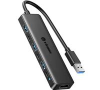 VIENON USB 3.0 to HDMI Adapter (7-in-1), USB 3.0 Hub with HDMI 1080P, USB C Data & Power Ports, Docking Station for Monitor, PC, Laptop, Desktop Support Windows 7/8/10 & Mac OS