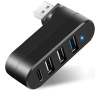 vienon VIENON 4-Port Portable USB 3.0 Hub with 1 x USB C, 1 x USB 3.0, 2 x USB 2.0, USB Expander USB Splitter for Laptop, Car, Mac Pro, iMac, MacBook Air, MacBook Pro, MacBook and More