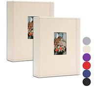 Vienrose 208 Photos Mini Photo Album Polaroid with Custom Window, 2 x 3 Inch Instax Photo Fujifilm Album Mini 12 11 99 40, for Snap SocialMatic Instant & Zip Printers, Beige 2 Pack