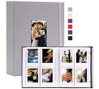 Vienrose 208 Photos Mini Photo Album Polaroid with Custom Window, 2 x 3 Inch Instax Photo Fujifilm Album Mini 12 11 99 40, for Snap SocialMatic Instant & Zip Printers, Grey 1 Pack