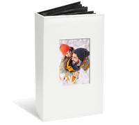 Vienrose 6x4 Slip In Photo Album Holds 300 Photos Leather White | Display window, Acid free pages, Large capacity, Wedding Family Baby Travel, Gift ready