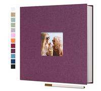 Vienrose Large Photo Album Self Adhesive for 4x6 8x10 10x12 Pictures Scrapbook Album DIY 40 Blank Pages with A Metallic Pen