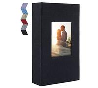Vienrose Photo Album 6x4,300 Pockets,Linen Cover,Black