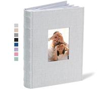 Vienrose Photo Album 6x4 300 Pockets Linen Cover Memo Space Light Grey