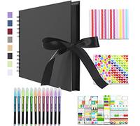 Vienrose Scrapbook Kit 80 Page DIY Photo Album Memory Book 28.5x21 cm with Silk Ribbon, Craft Paper Album Holds 240 4x6 Photos for Wedding Guest Book, Anniversary, Baby, Travel, Valentines Day