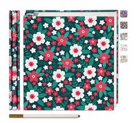 Vienrose Self Adhesive Photo Album for 6x4 Pictures, 28 x 27.3 cm Scrapbook with 20 Sheets (40 Pages), Memory Book for Travel, Weddings, Baby Albums with Floral Cover