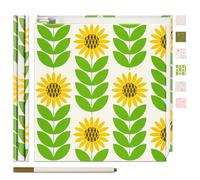 Vienrose Self Adhesive Photo Album for 6x4 Pictures, 28 x 27.3 cm Scrapbook with 20 Sheets (40 Pages), Sunflower Cover, Memory Book for Travel, Wedding, Baby, Family