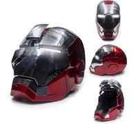 VIERNRG Iron-Man Helmet Electronic Mark 5 Helmet Wearable Iron-Man Helmet with Sounds & LED Eyes Iron-Man S perhe Movie 1:1 Model Wearable Movie Prop Replica Christmas