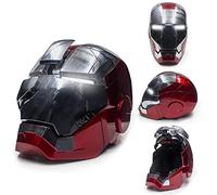 VIERNRG Iron-Man Helmet Electronic Mark 5 Wearable Iron-Man Helmet with Sounds & LED Eyes S perhe Movie 1:1 Model Wearable Movie Prop Replica Christmas