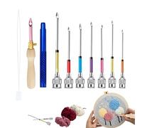 Vierone 10 Pcs Punch Needle Sewing Different Size Punch Needle Tool Set Adjustable Punch Needles Embroidery Punch Needle Crafts DIY Needle Punch Kits for Adults Punch Needle Set Beginners