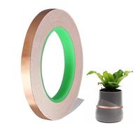 Vierone 1roll 20m X 10mm Copper Tape Double Sided Conductive Self Adhesive Slug Tape Copper Tape For Slugs for Slug Repellent Emi Shielding Guitar Repairs Soldering Electrical Repairs, And Diy Crafts