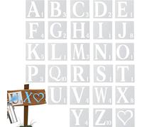 Vierone 27 PCS Stencils Letter 6 Inch Large Reusable Plastic Stencils for Painting DIY Art Projects Decoration Wall Art Drawing Lettering Aids