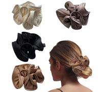 Vierone 4 Pack Oversized Scrunchies for Women, High Elastic No Damage Hair, Extra Large Durable Giant Scrunchies for Ponytail Holder (4 Colors)