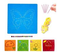 Vierone 5Pcs Kids Sewing Kit Cute Embroidery Kit for Kids Handmade Sewing Kit Colorful Cross Stitch Beginner Kit Needles Thread Toys Sewing Felt Sewing Kits for Children