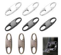Vierone 9 pcs Zipper Clips Anti Theft Deterrent Backpack Lock Zip Lock Double Opening Snap S Hooks Zippers Pull Bag Clips For Backpack for Traveling Camping
