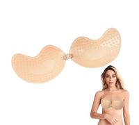 Vierone Women's Adhesive Bras 1pcs Stick On Push Up Bra Summer Invisible Strapless Bra for Top Dress Cup A Cup B