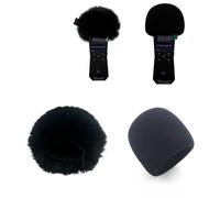 VIERYCIY Pop Filter Dead Cat Fit For Zoom H1essential Handy Portalble Recorder Furry Windscreen&Foam Microphone Windshield Sponge Cover (Black with foam)