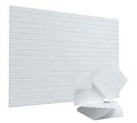 Vieshful 20 Pack Acoustic Panels Self-Adhesive, 30x30cm High Density Sound Absorbing Panels for Walls, 3D Brick Texture Soundproof Padding for Home Office, Gaming Room & Recording Studio, White
