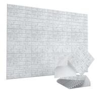 Vieshful 20 Pack Acoustic Panels Self-Adhesive, 30x30cm High Density Sound Absorbing Panels for Walls, 3D Brick Texture Soundproof Padding for Home Office, Gaming Room & Recording Studio, Grey