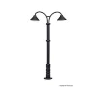 VIESSMANN 6409 Scale N Two-Light Lamp Post (Warm White LED) Height 41 Mm