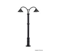 VIESSMANN 6409 Scale N Two-Light Lamp Post (Warm White LED) Height 41 Mm