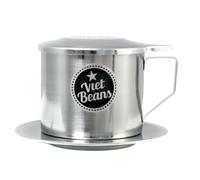 VietBeans Vietnamese Coffee Filter Vietnam Cafe Phin - Coffee Strainer - Coffee Press for 1 Coffee Cup - Reusable Stainless Steel - 150 ml