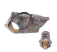 Viete de Chien de Chasse - Blaze Orange Reflective Sefiance Matebrain, Waterproof Nylon Shell in Heavy Duty, Adjustable Chest and Belly Straps, Reinforced Chest Loops