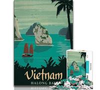 Vietnam 1000 Piece Jigsaw Puzzles for Adults Gifts,Decompressing Intellectual Educational Toy Birthday Present,Gifts,Wall Art 38x26cm
