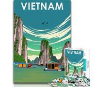 Vietnam Country Poster 1000 Piece Jigsaw Puzzles for Teenagers Gifts,Decompressing Intellectual Educational Toy Great Gifts And Toys 50x75cm
