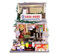 Vietnam DIY Miniature House Kit - Asian Convenience Store Tiny Diorama Building Kits, Birthday/Christmas Craft Hobby Gifts for Teens and Adults