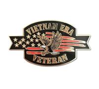 Vietnam Era Veteran Lapel Hat Suit Pin with American Eagle and USA Flag Graphics Vietnam War Memorabilia VetFriends.com Vietnam Vet Pins for Veterans Day, Zinc, no gemstone
