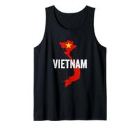 Vietnam Flag and Map - Vintage Vietnamese Roots Tank Top